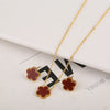 Adjustable Gold-Plated 316L Stainless Steel Clover Flower Bracelet — Five-Leaf Petal Charm for Women, Hypoallergenic Gift