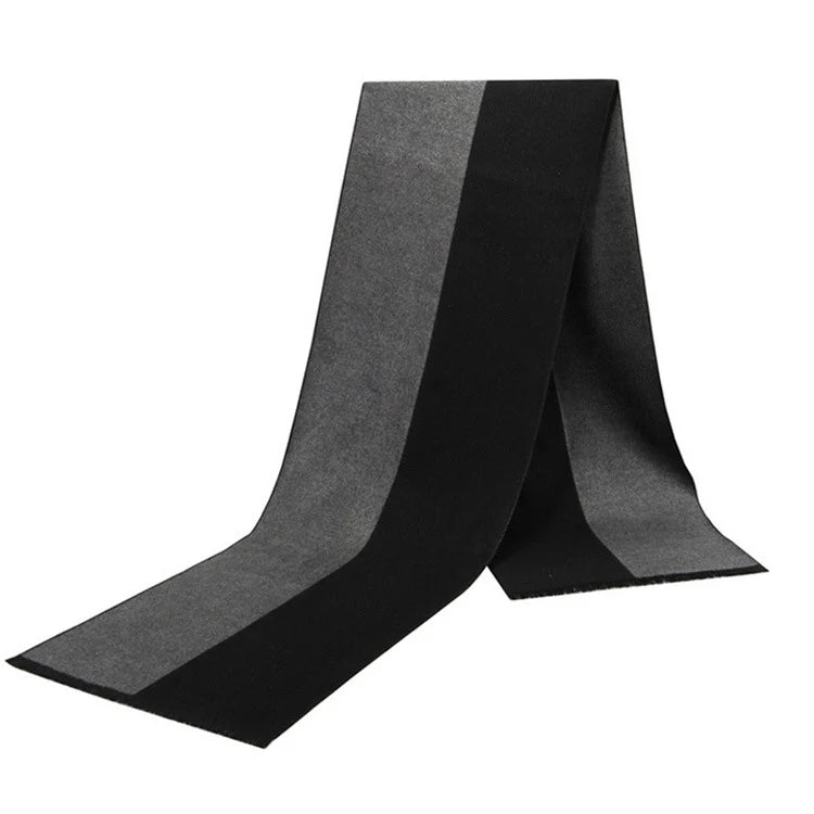 Men's Cashmere-Feel Scarf 180 x 31 cm (71 x 12 in) Plaid Stripe Pashmina Shawl Warm Winter