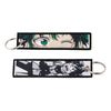 Anime Embroidered Keychain Double-Sided Key Fob 3 x 13 cm (1.2 x 5.1 in) for Backpacks Cars Motorcycles Gift