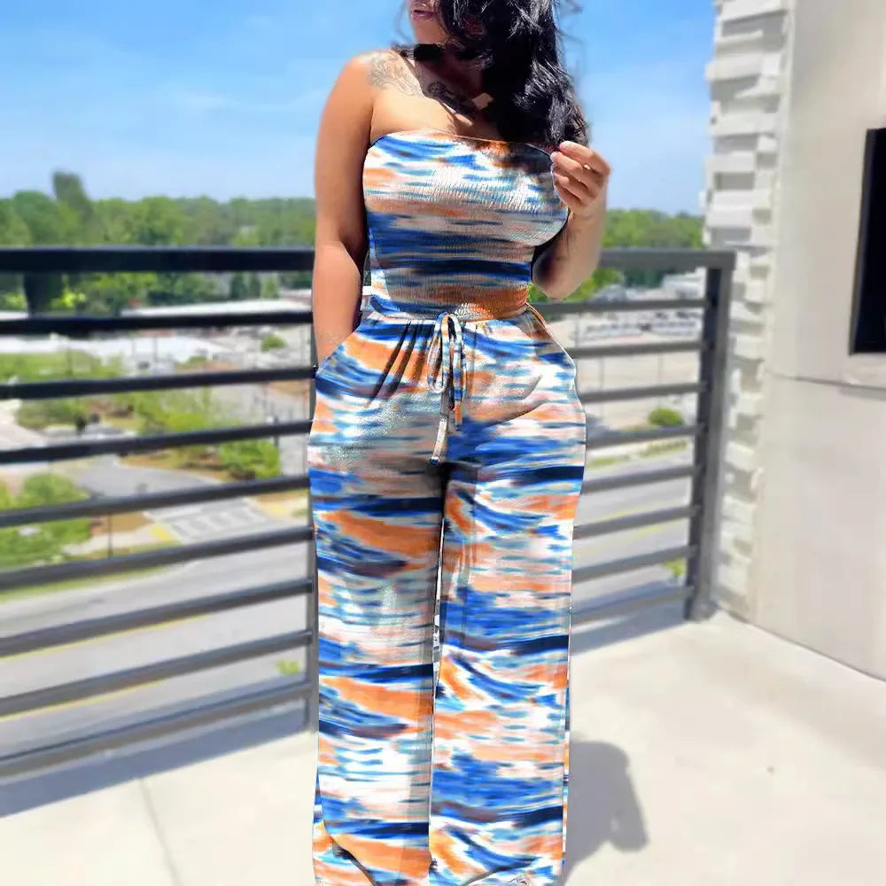 Polka Dot Off-Shoulder Jumpsuit for Women — Casual Spring/Autumn Streetwear & Office