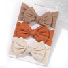 3-Pack Baby Girl Headband Set – Knitted Bow Knot Turban Hairbands for Newborns & Toddlers
