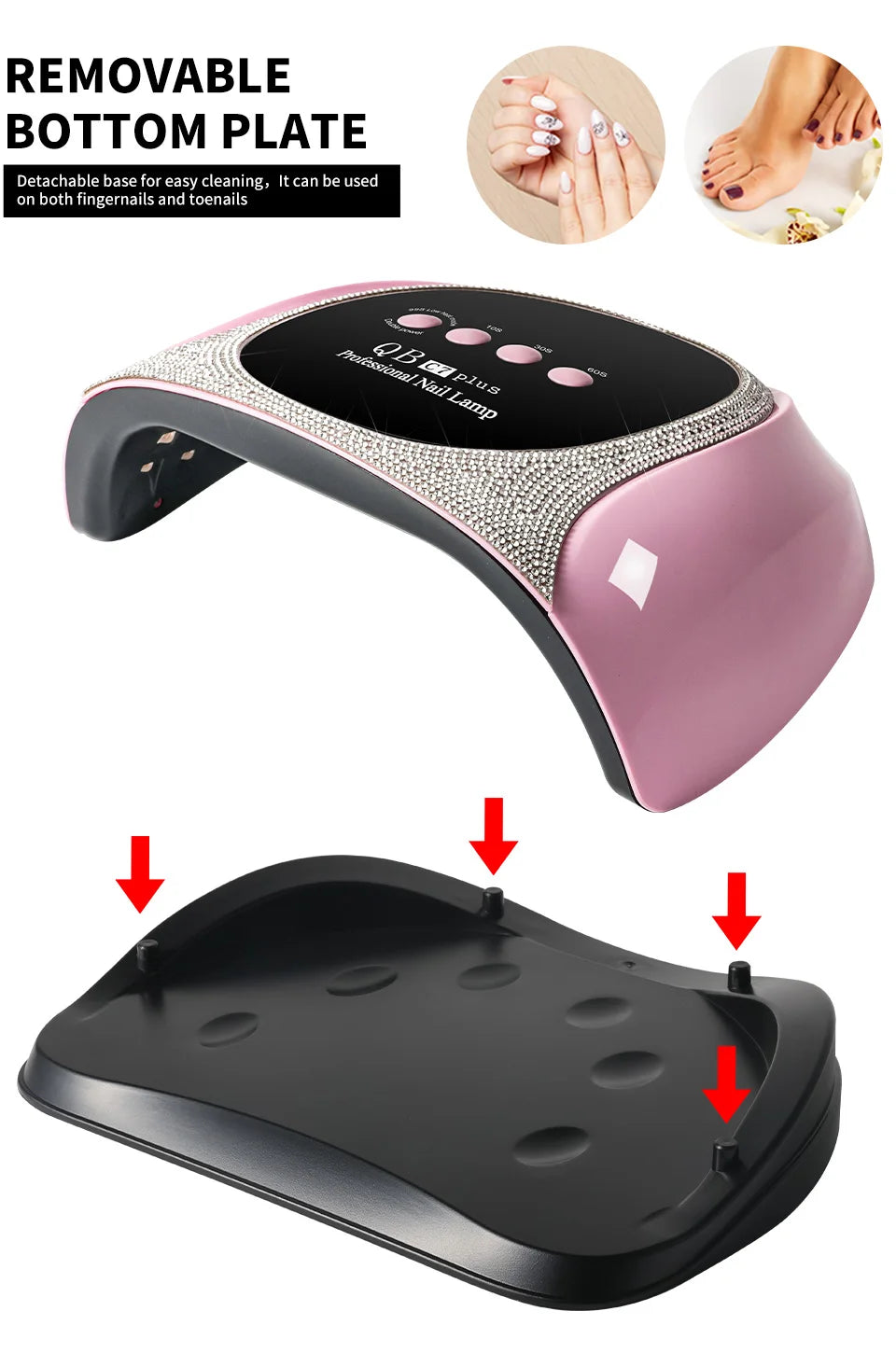 57-LED UV/LED Gel Nail Lamp with LCD Timer, Quick-Dry Curing Light for Gel and Acrylic Manicures