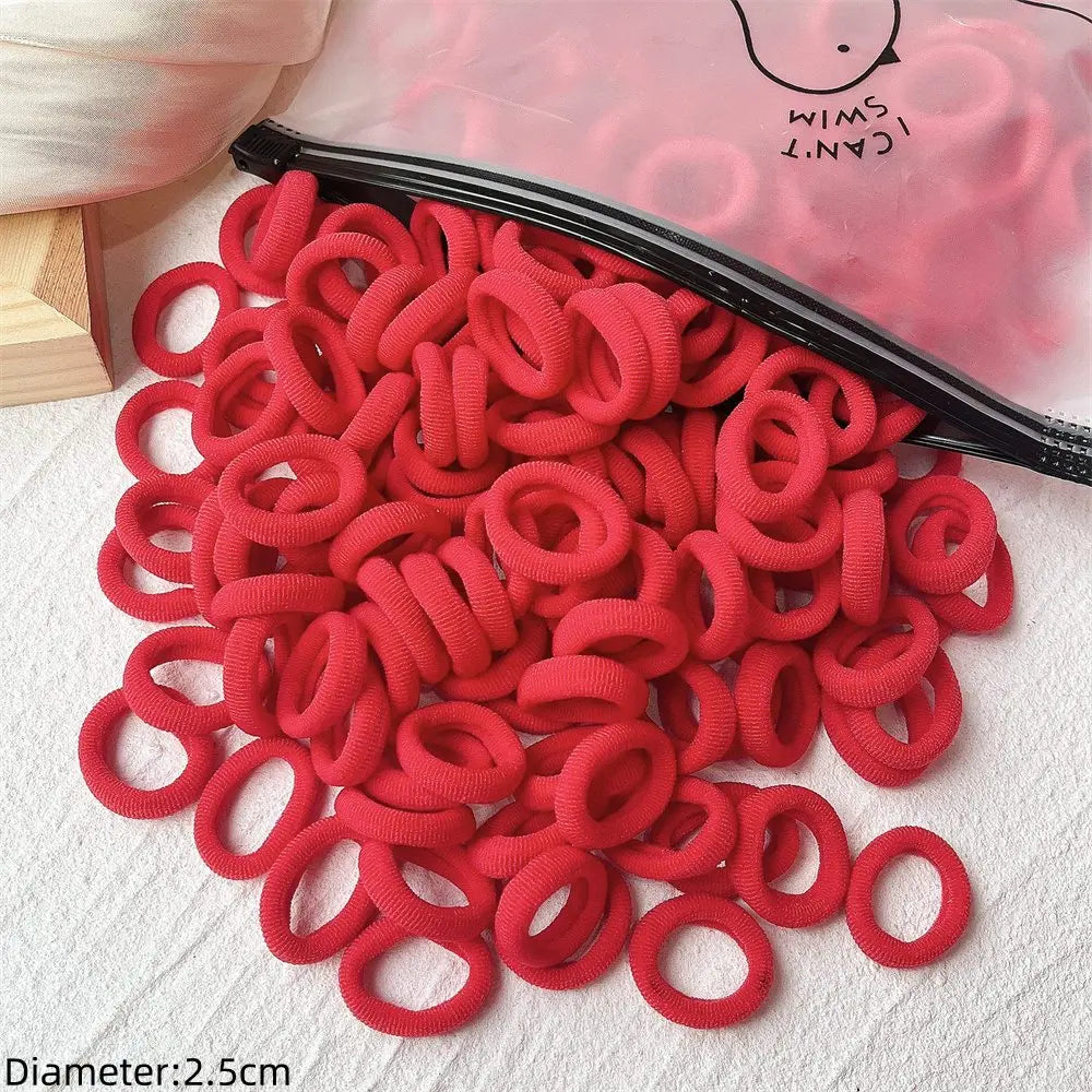 50-Pack No-Damage Elastic Hair Ties for Women & Girls – Seamless Ponytail Holders (Assorted Colors, Includes Black)