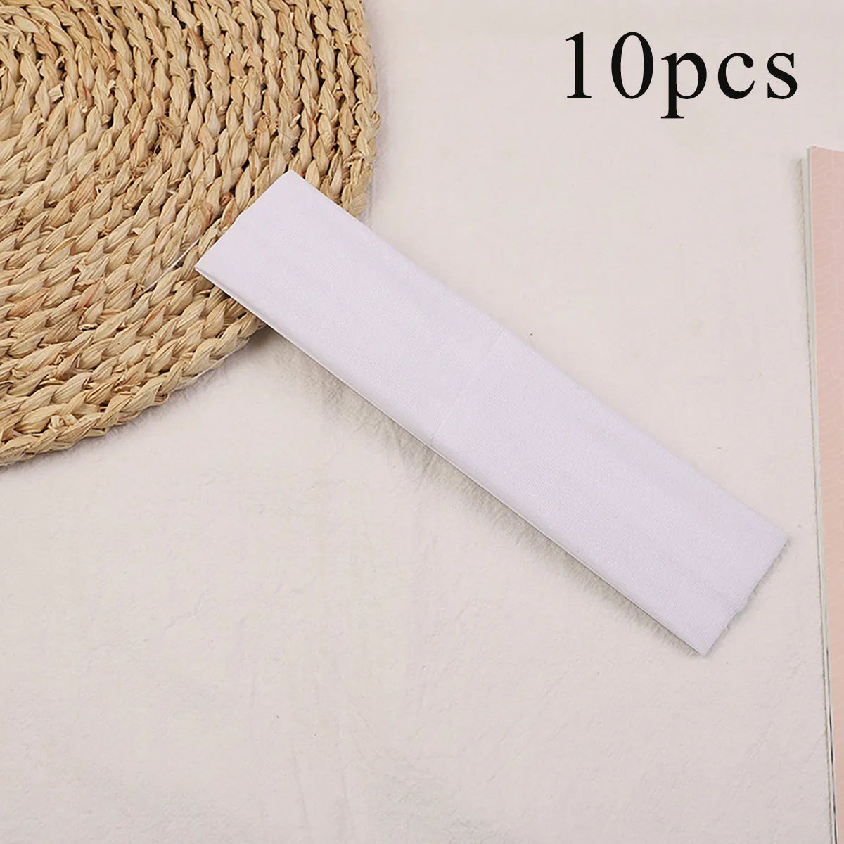 10-Pack Elastic Headbands for Women – Solid Color Sports, Yoga & Fitness Hair Bands