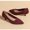 Women's Pointed-Toe Knit Slingback Pumps, Breathable Latex Insole & Anti-Slip Rubber Sole, 3.5 cm (1.38 in) Mid Heel
