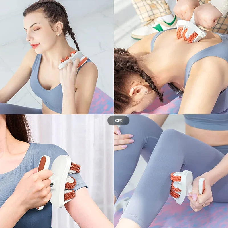 Anti-Cellulite Body Massage Roller - Manual Muscle Massager for Neck, Shoulders, Back, Arms & Legs