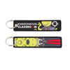 Anime Embroidered Keychain Double-Sided Key Fob 3 x 13 cm (1.2 x 5.1 in) for Backpacks Cars Motorcycles Gift