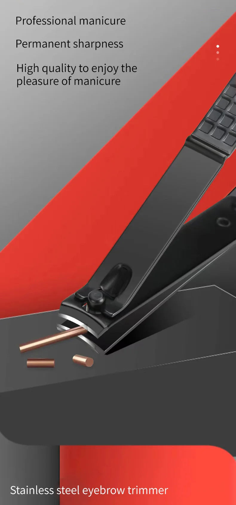 Black & Red Nail Clipper Set – Stainless Steel Manicure & Pedicure Tool Kit, Multi-Pack (4/7/10/12/16/18/24 Sets)