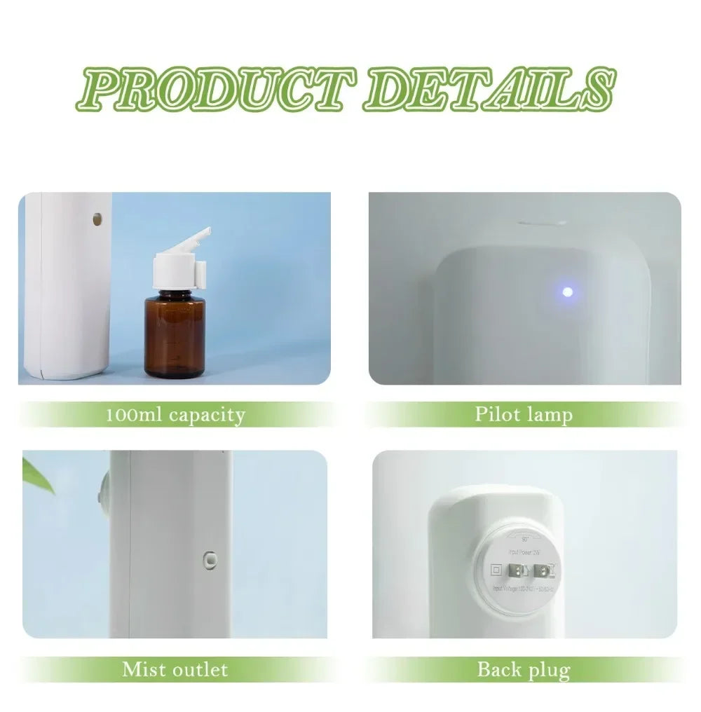 NAMSTE Plug-In Wall Fragrance Diffuser Waterless Smart Aroma Diffuser with Bluetooth 100ml Socket Mount for Home