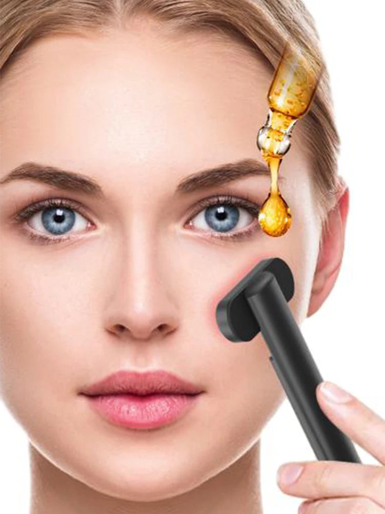 Red Light Therapy Facial Wand - 7-Color LED Eye Massager for Skin Rejuvenation, USB Rechargeable