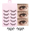 5 Pairs Manga Wispy Strip Lashes Soft Natural Long False Eyelashes for Anime Makeup