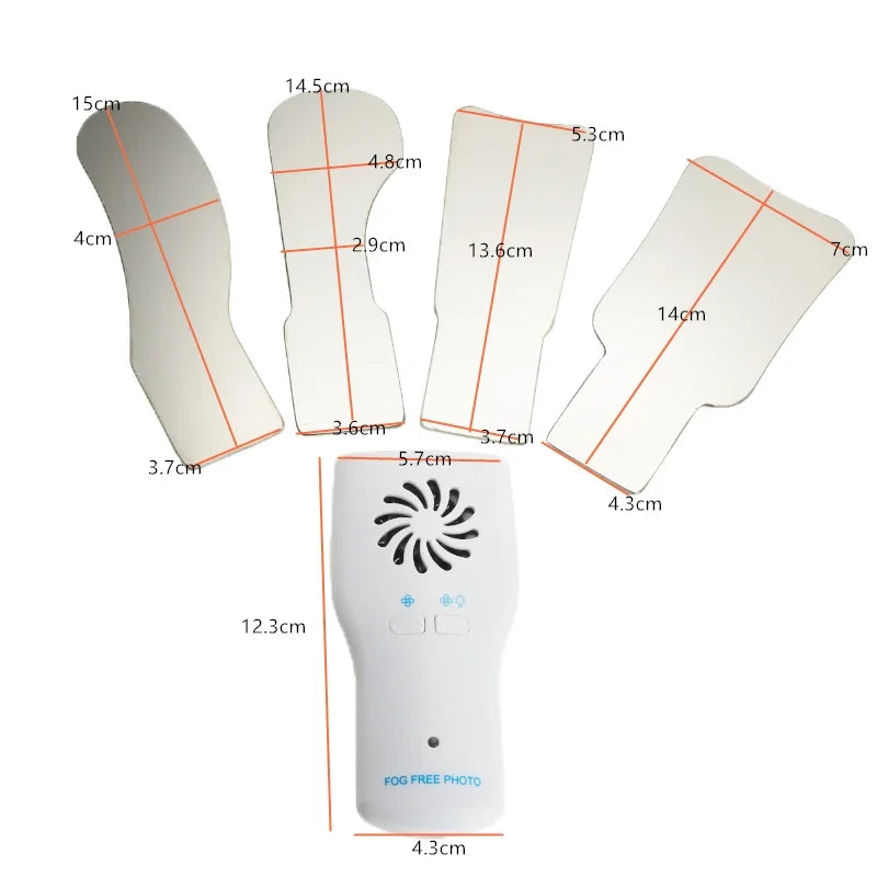 Rechargeable LED Anti-Fog Dental Photography Mirror Kit – Stainless Steel Intraoral Buccal Lingual Reflectors