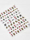 Pink Christmas Tree 5D Embossed Nail Art Stickers – Snowflake & Star Self-Adhesive Decals (4.06 x 3.15 in / 10.3 x 8 cm)