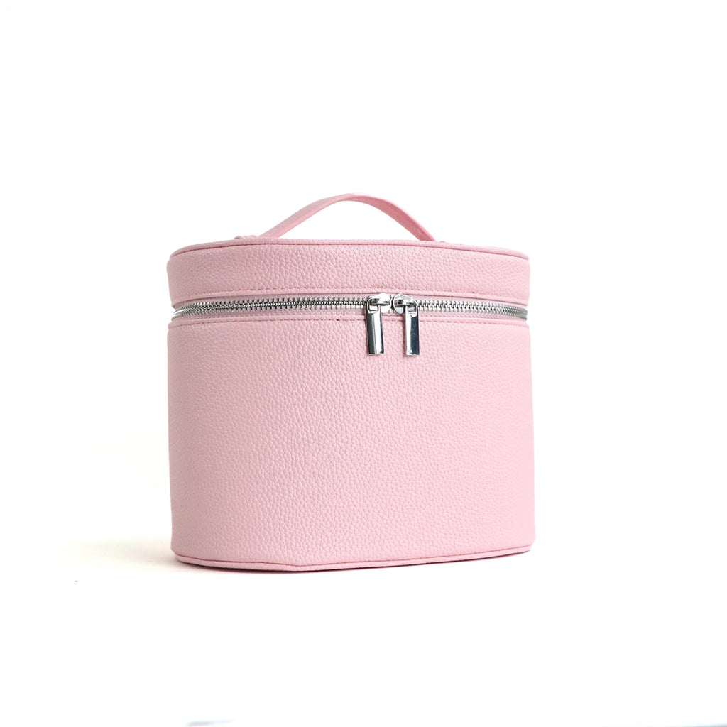 Large Capacity PU Leather Makeup Case with Internal Organizer - Personalized Travel Cosmetic Bag