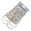 12-Pair Oversized Circle Hoop Earrings Set for Women – Gold & Silver Vintage Steampunk Wedding Party Gift