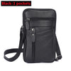 Genuine Leather Men's Waist Pack Crossbody Belt Bag Phone Pouch Small Chest Bag