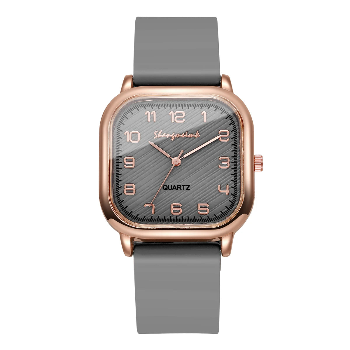 Women's Casual Silicone Strap Quartz Watch 35mm (1.38in) Fashion Square Dial