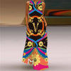 Vintage Print Boho Maxi Dress – Sleeveless V-Neck A-Line Beach Sundress with Pockets