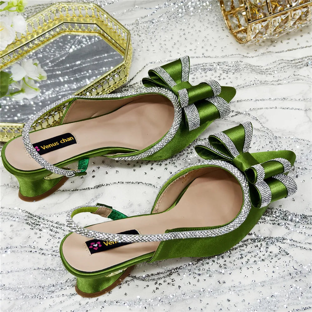 Elegant African-Inspired High Heel Chain Slingback Sandals for Women – Party & Wedding Pumps