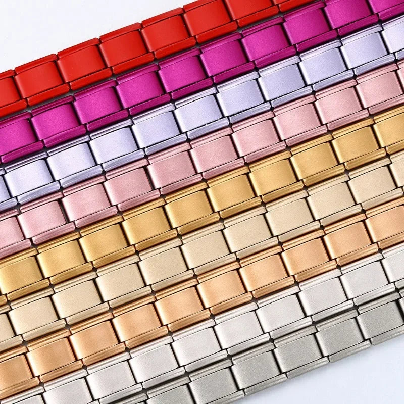 Unisex 9mm Italian Modular Charm Bracelet 18-Piece Stainless Steel Set Starry Plant Cubic Zirconia Charms