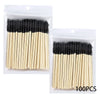 100-Pack Bamboo Handle Mascara Wands – Reusable Eyelash Extension & Eyebrow Spoolie Brushes