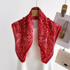 Luxury Horse Print Silk-Feel Square Scarf 70 x 70 cm (27.6 x 27.6 in) – Women's Neck, Hair, Foulard, Bandana
