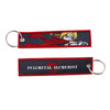 Anime Embroidered Keychain Double-Sided Key Fob 3 x 13 cm (1.2 x 5.1 in) for Backpacks Cars Motorcycles Gift