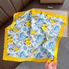 Polyester Satin-Look Square Scarf 70 x 70 cm (27.6 x 27.6 in), Cat Print Headscarf, Neck Wrap, Bandana for Women