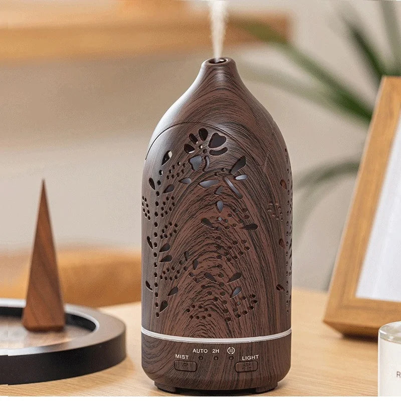 Ultrasonic Essential Oil Diffuser 100ml (3.4 fl oz) with LED Lights - Adjustable Cool Mist Modes for Aromatherapy & Humidifying