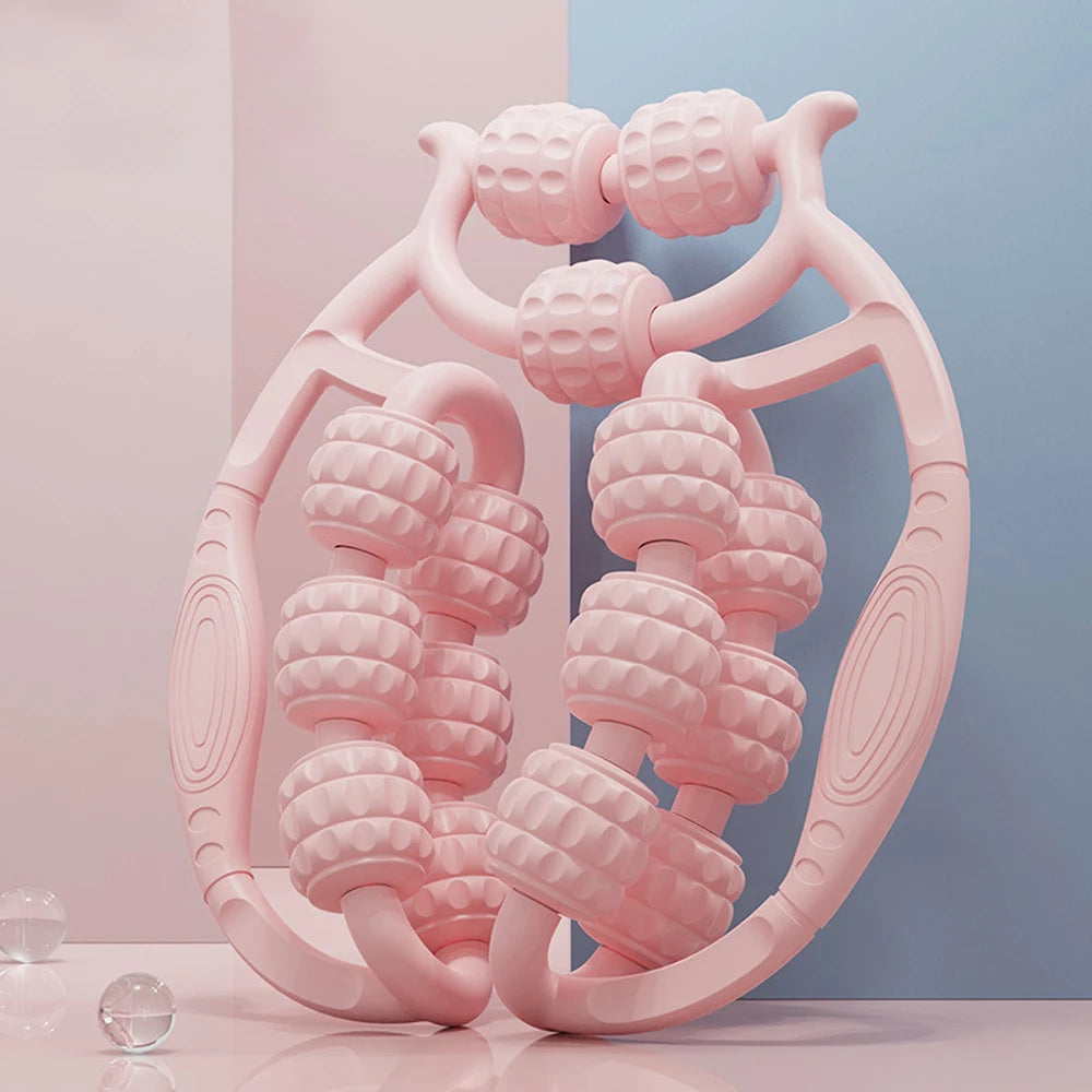 12-Wheel Manual Leg & Body Massage Roller – Full-Coverage Thigh, Calf & Arm Muscle Relief