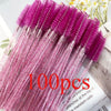100-Pack Disposable Eyelash Brushes Spoolie Mascara Wands for Lash Extensions & Makeup