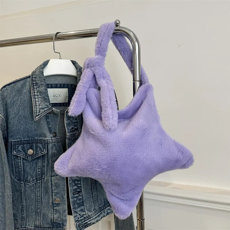 Large Faux Fur Leopard Tote Bag 17in (43cm) – Plush Shoulder & Adjustable Crossbody Bag for Women, Zipper Closure