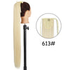 34-Inch (86 cm) Clip-In Synthetic Ponytail Hair Extension — Blonde Wrap-Around Long Straight Hairpiece