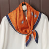 Luxury Satin Square Scarf 70 x 70 cm (27.6 x 27.6 in) – Silk-Feel Polyester Shawl Hijab Neckerchief Hair Ribbon Headband Bandana