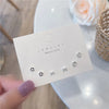 S925 Silver Needle Mini Stud Earrings Set for Women and Girls, Cute Geometric Fashion Jewelry Gift