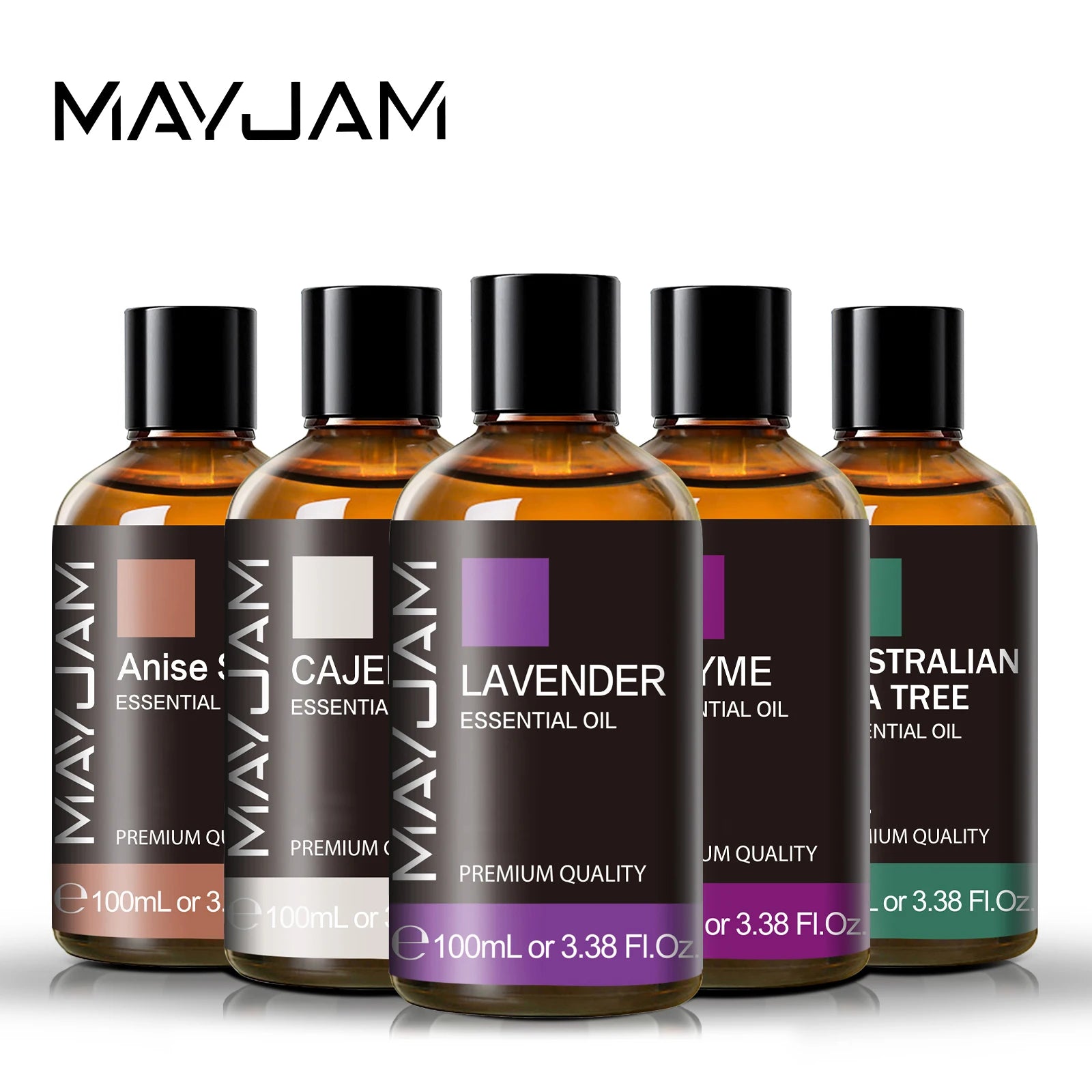 MAYJAM 100ml (3.4 fl oz) Pure Essential Oil for Diffusers, Humidifiers, Candles, Soap & Oil Burners - Aromatherapy