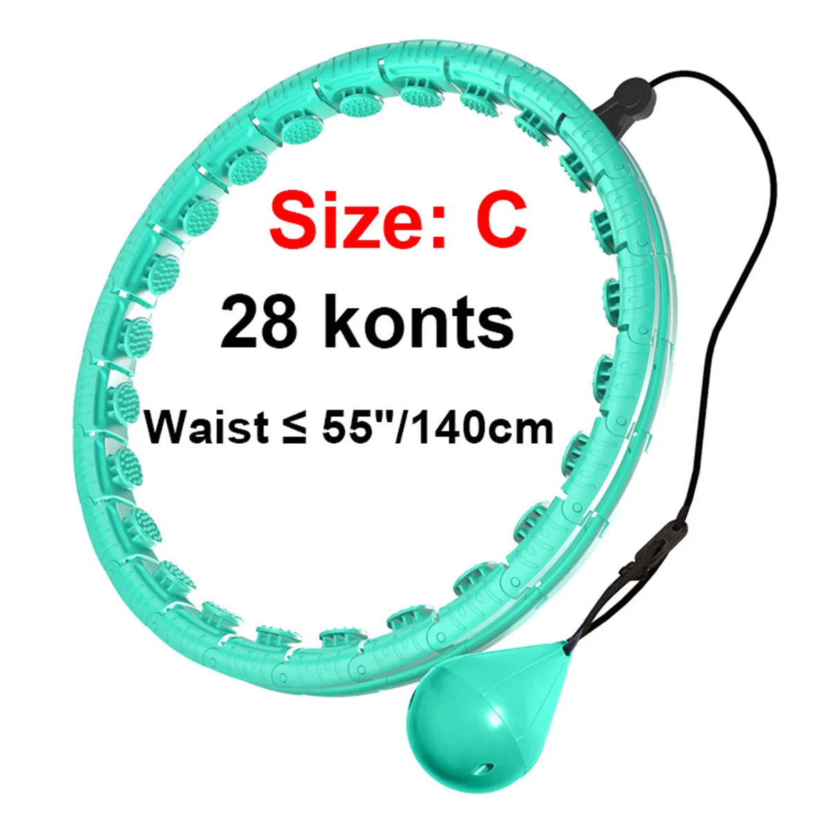 Adjustable Weighted Massage Hula Hoop with Detachable Links – Fitness Hoop for Weight Loss & Core Workout