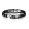 Italian Modular Charm Bracelet 9mm (0.35in) Stainless Steel Box Chain – DIY Assembled Charm Bangle for Women, Gift