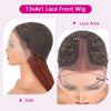 Copper Red Layered Lace Front Synthetic Wig – Reddish Brown Straight, Glueless Lace Frontal, Butterfly Layered Cut