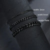 21cm (8.3 in) Stainless Steel Cuban Link Bracelet — 3/5/7 mm Unisex Chain for Men & Women