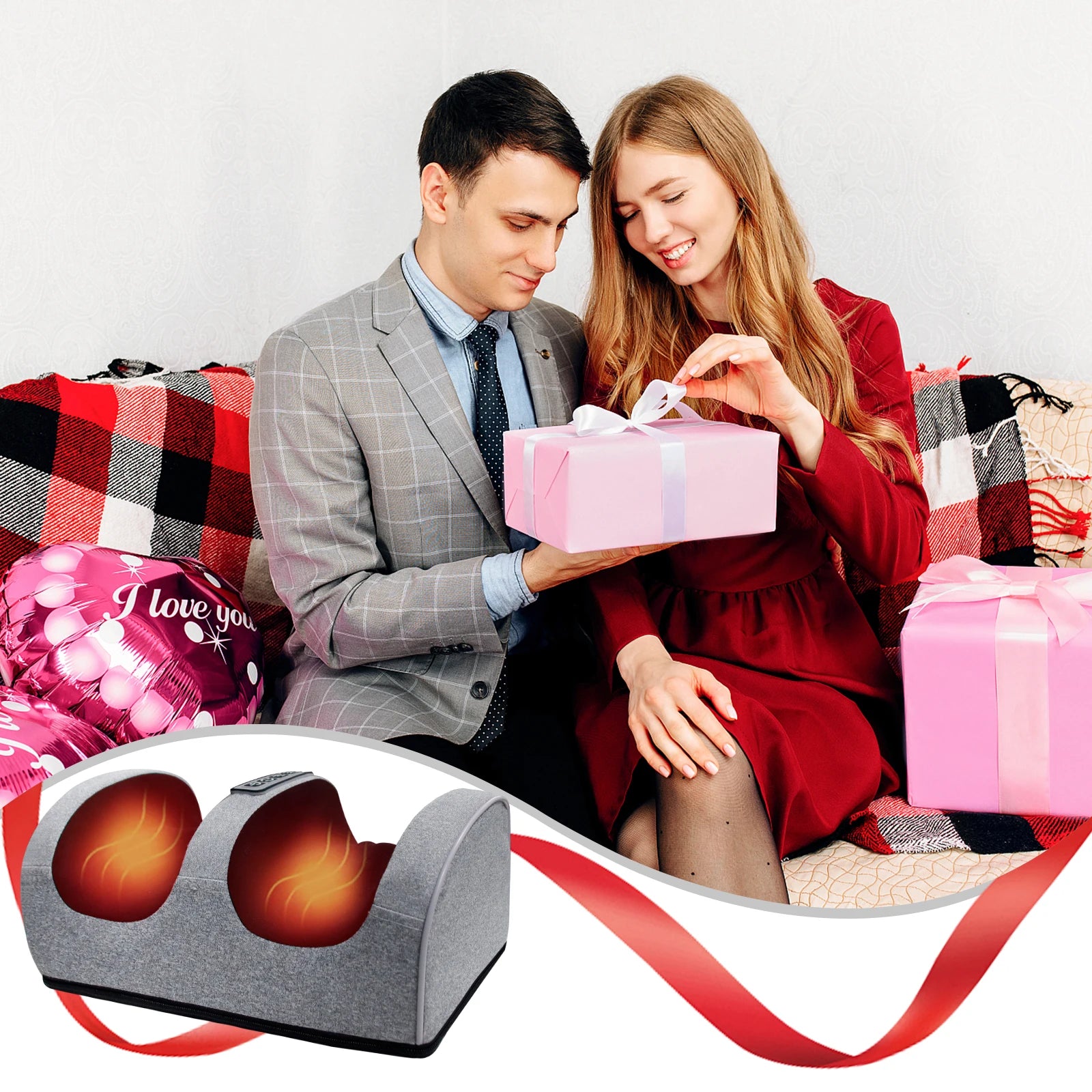 Foot massage machine Foot kneading foot leg massager electric heating home leg machine Christmas gifts, Valentine's Day gifts, M
