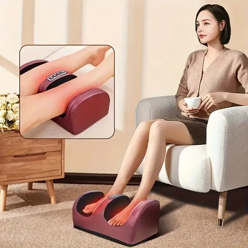 Heated Electric Foot & Leg Massager with Kneading Therapy – Home Foot Massage Machine, Gift