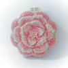 Floral Rhinestone Minaudiere Evening Clutch Rose Crystal Bridal Wedding Party Bag
