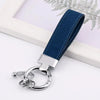 Personalized Suede Leather Keychain with Stainless Steel Buckle – Custom Logo/Name Car & Motorcycle Keyring, Unisex Gift