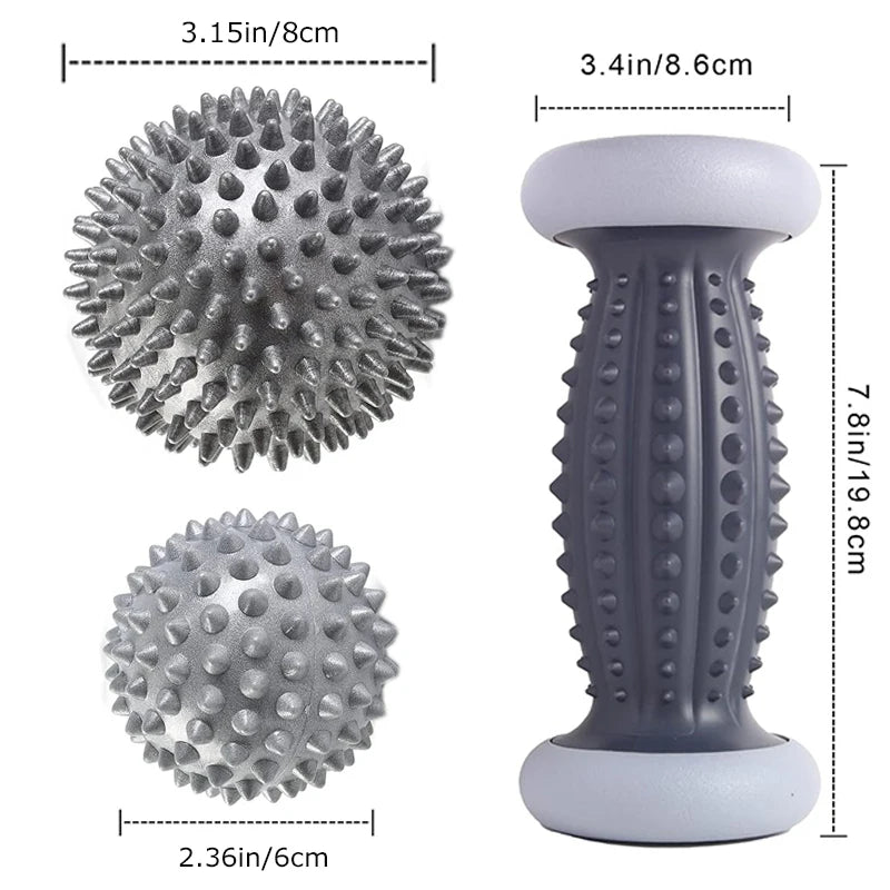 Foot Massage Roller Spiky Hedgehog Trigger Point Ball for Plantar Fasciitis and Muscle Pain Relief