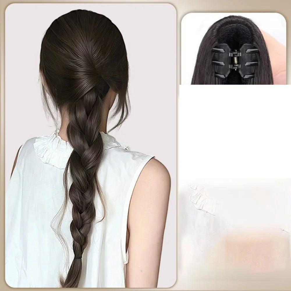 45cm (17.7in) Wired Fishtail Braid Low Ponytail Synthetic Hair Extension – Shapeable Twisted Braid