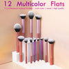 12-Piece Makeup Brush Set Soft Synthetic Brushes for Foundation Blush Eyeshadow Cosmetic Tools