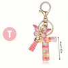 A-Z Letter Keychain – DIY Metal Initial Pendant Key Ring for Women & Men, Car & Party Gift
