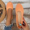 Women's Knitted Slip-On Ballet Flats – Breathable Round-Toe Casual Loafers
