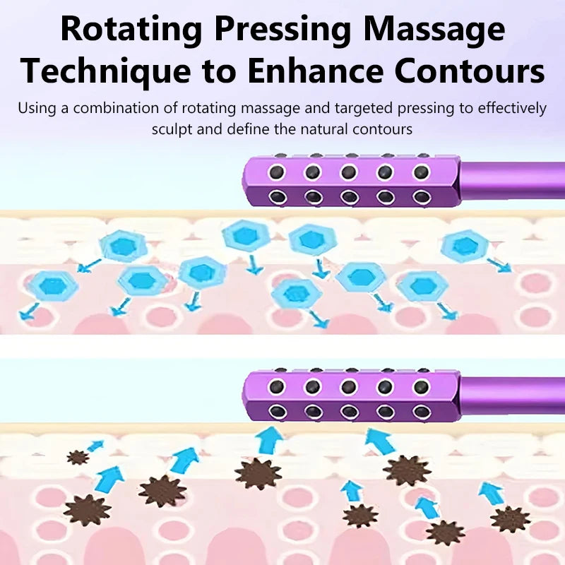 24 Germanium Face Massage Stick – Acupoint Roller Facial Massager & Gua Sha Tool for Women